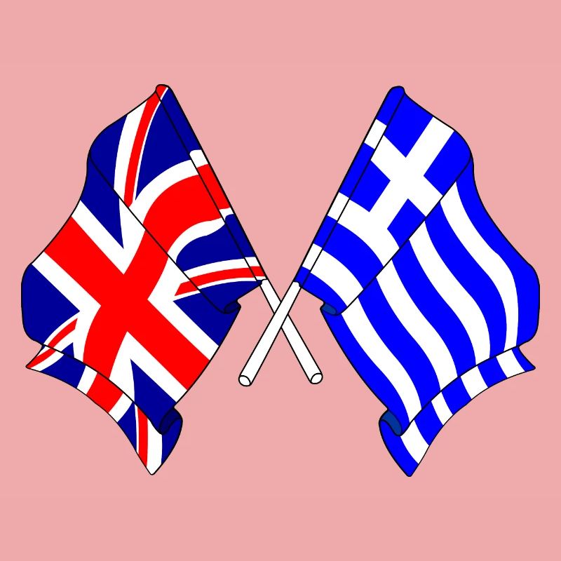 Drapeau Angleterre, drapeau Grèce