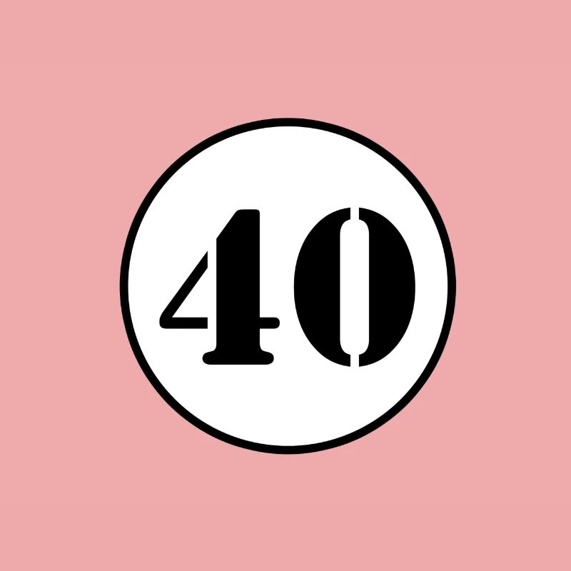 NUMMER 40 Vierzig Geburtstag Geschenk