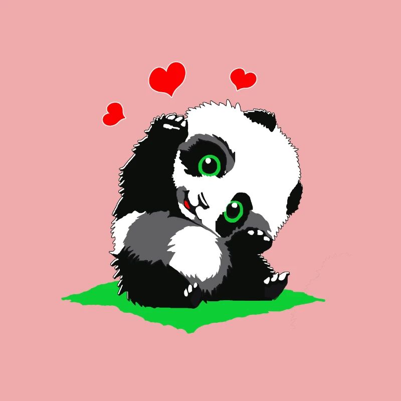 Kuschelpanda mit Herzchen