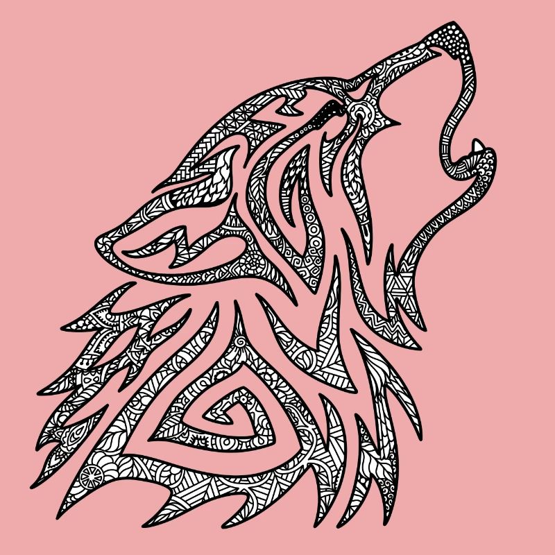 Heulender Wolf Mandala