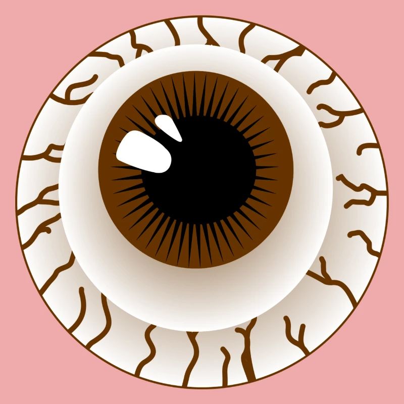 Globe oculaire brun
