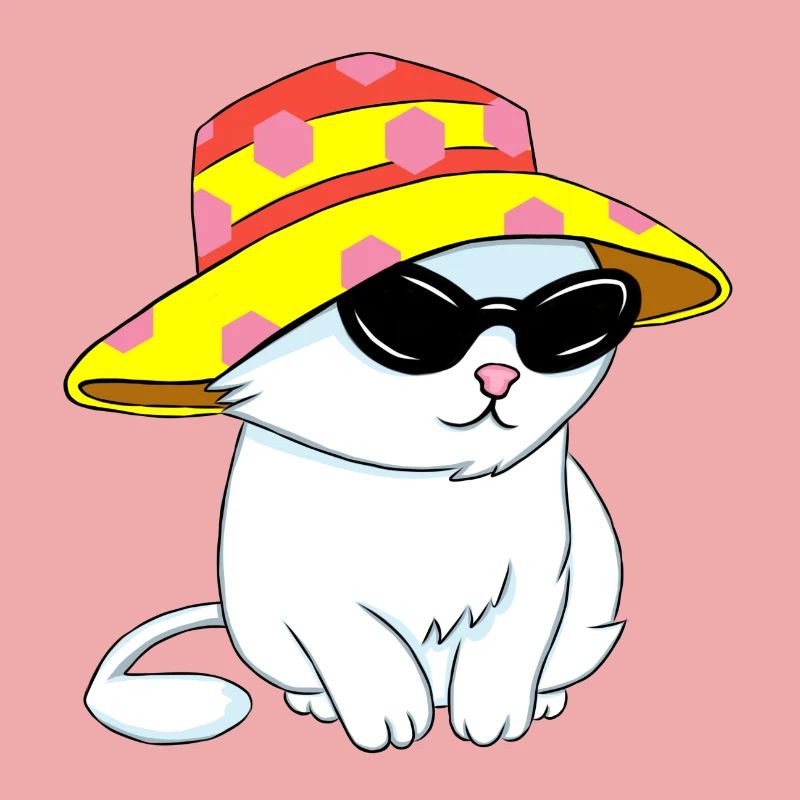 Beach-style kitten