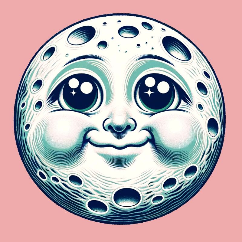Drôle de lune avec visage