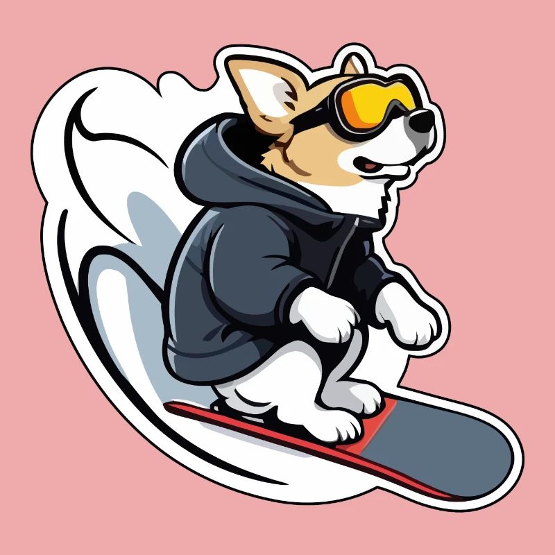 Snowboard Dog