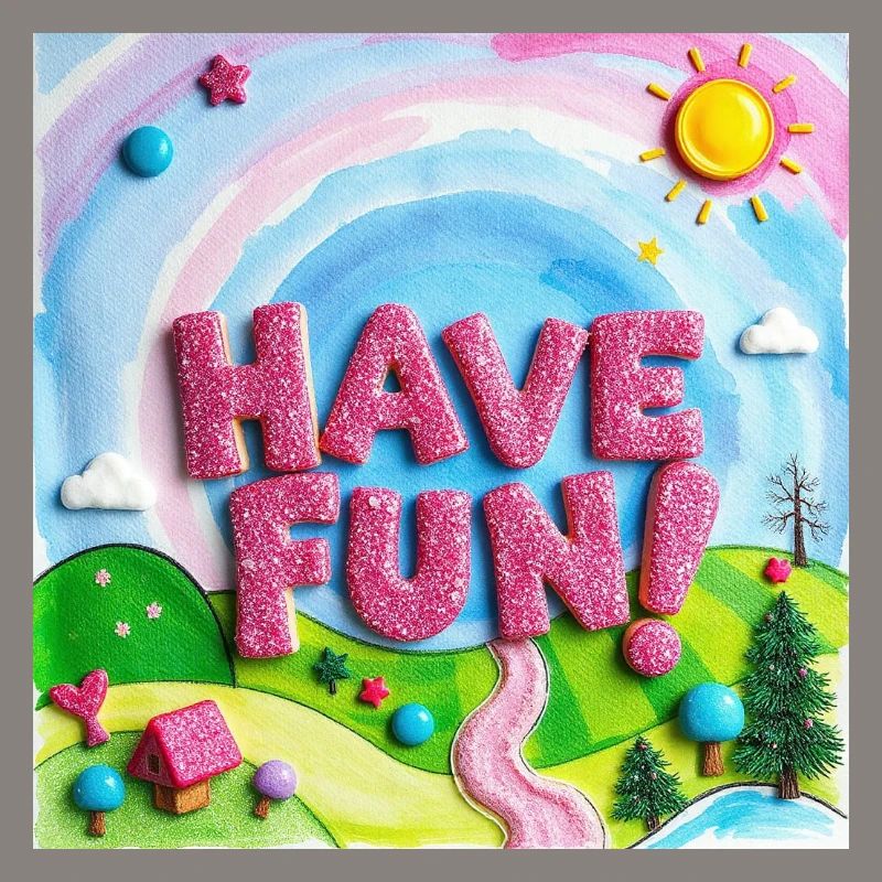 Cheerful Candy Forest Have fun! -Text