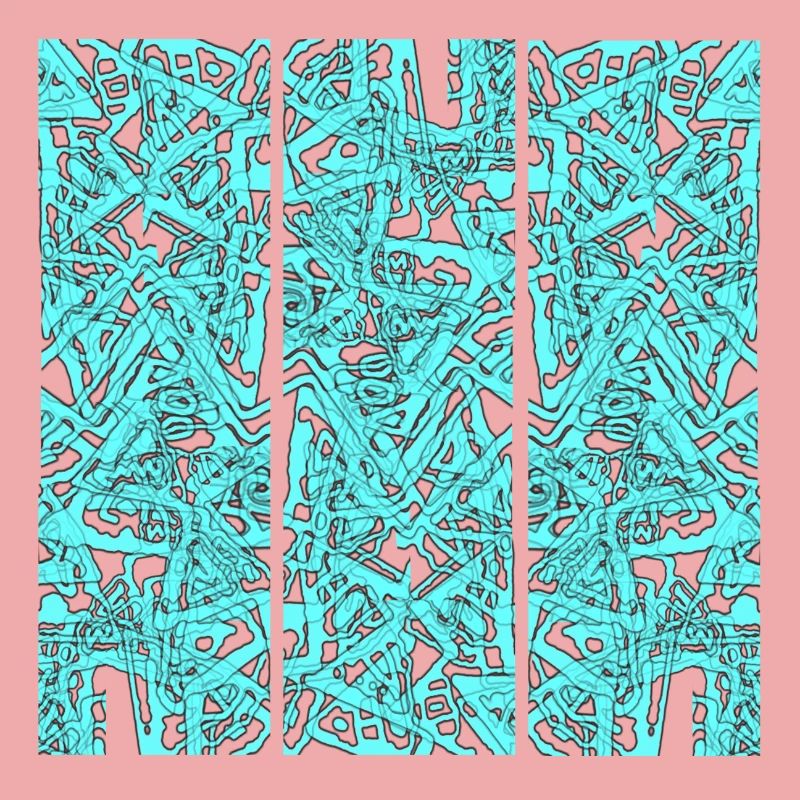 Turquoise Chaos Triptych