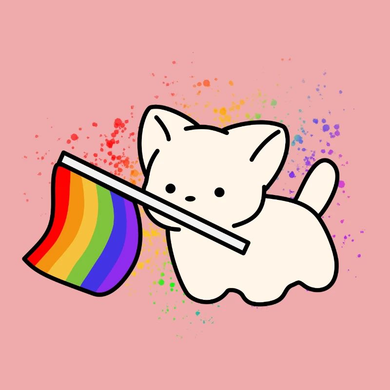Mignon design du drapeau arc-en-ciel du chien Pride