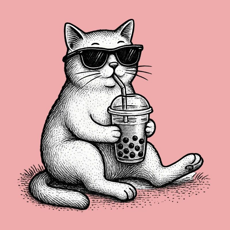 Bubble Tea Cat