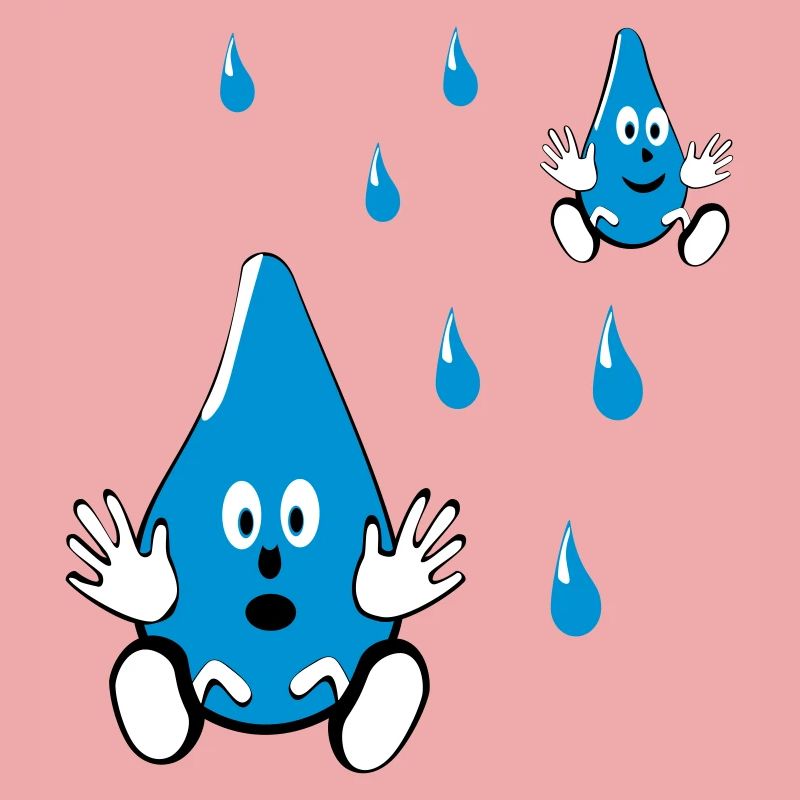 Kleine Wassertropfen Freunde