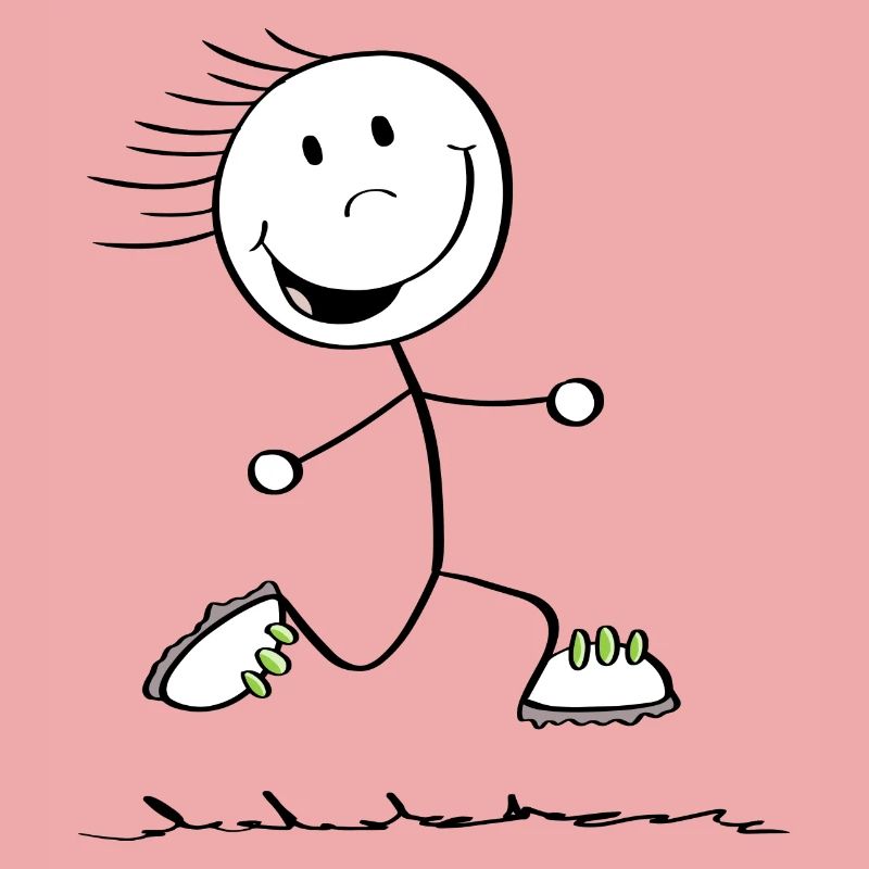 Figure de bâton de course - coureur - jogging