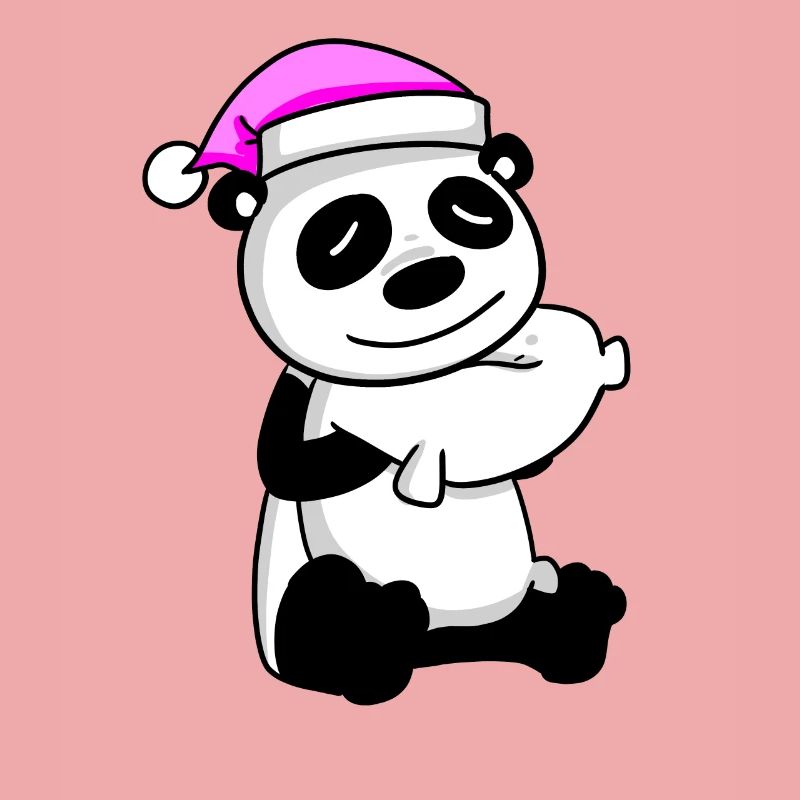 Panda avec oreiller et bonnet de couchage
