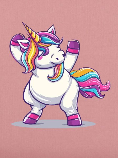 Regenbogenzauber Einhorn Pose