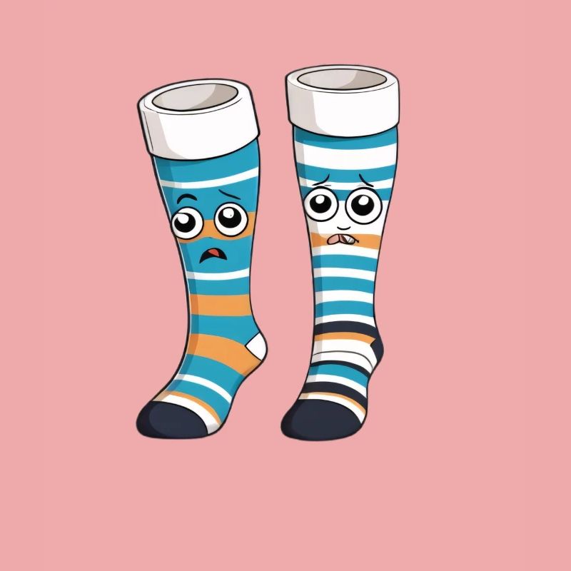 Funny Stripe Socks Faces