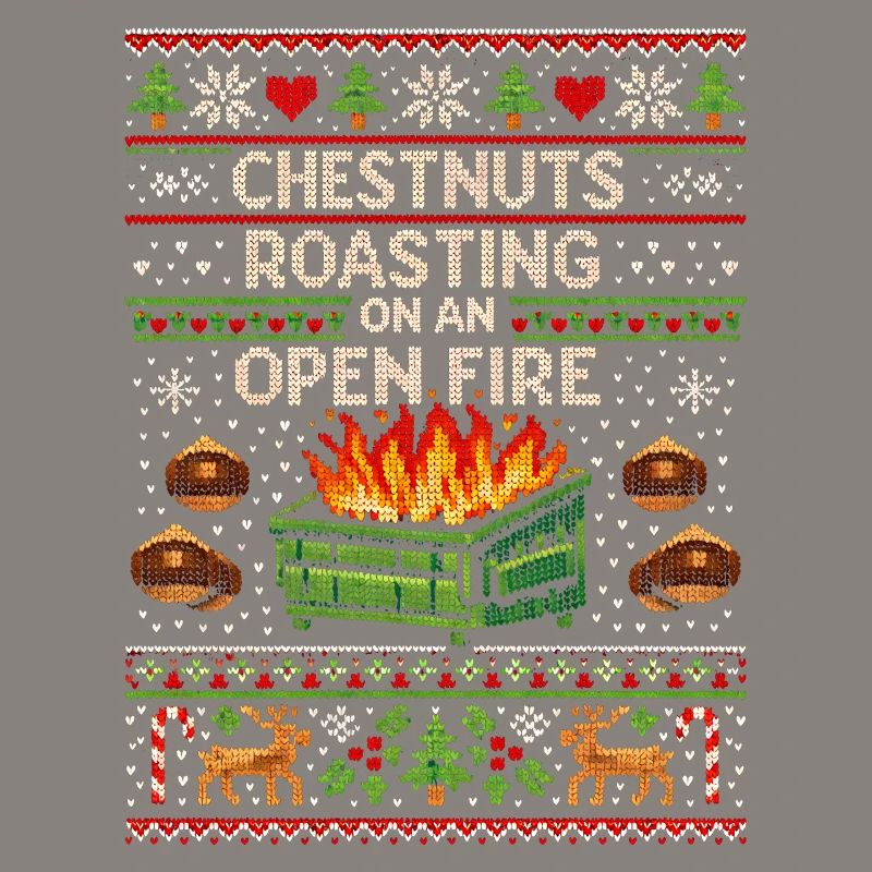 Roasting chestnuts on an open fire garbage can