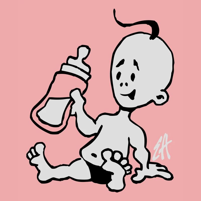 Baby mit einer Milchflasche