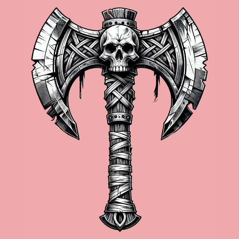 Axe throwing axe skull design