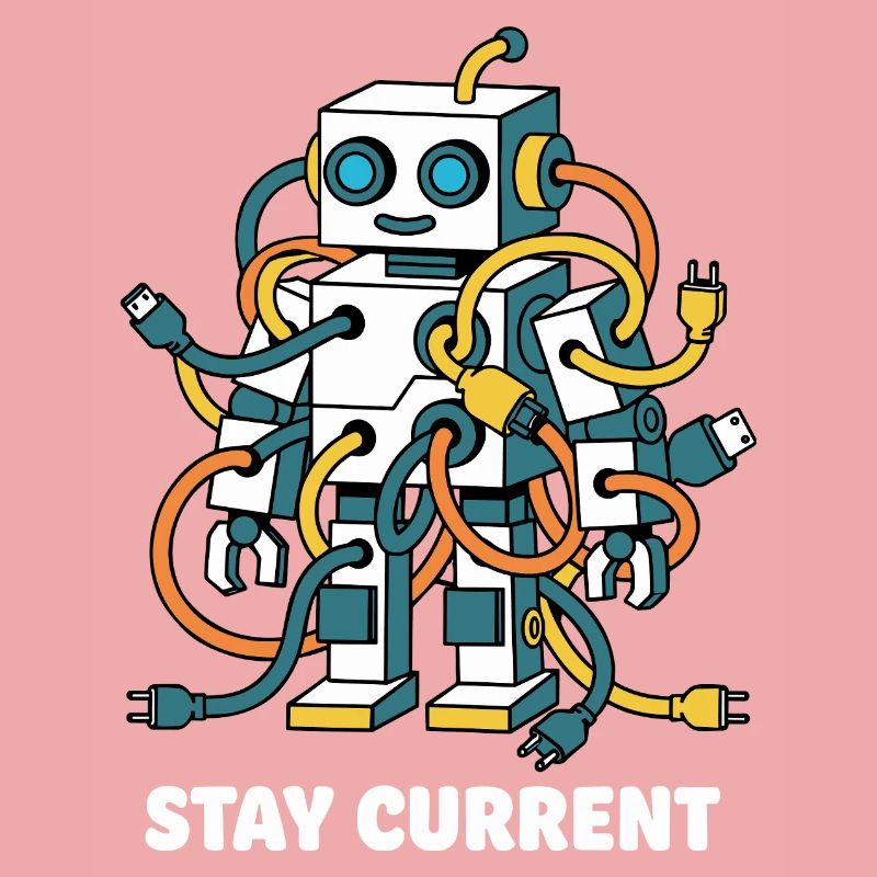 Stay Current Robot Cable Art
