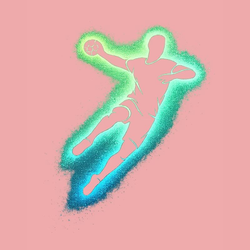 Neon Handball Sprung Silhouette