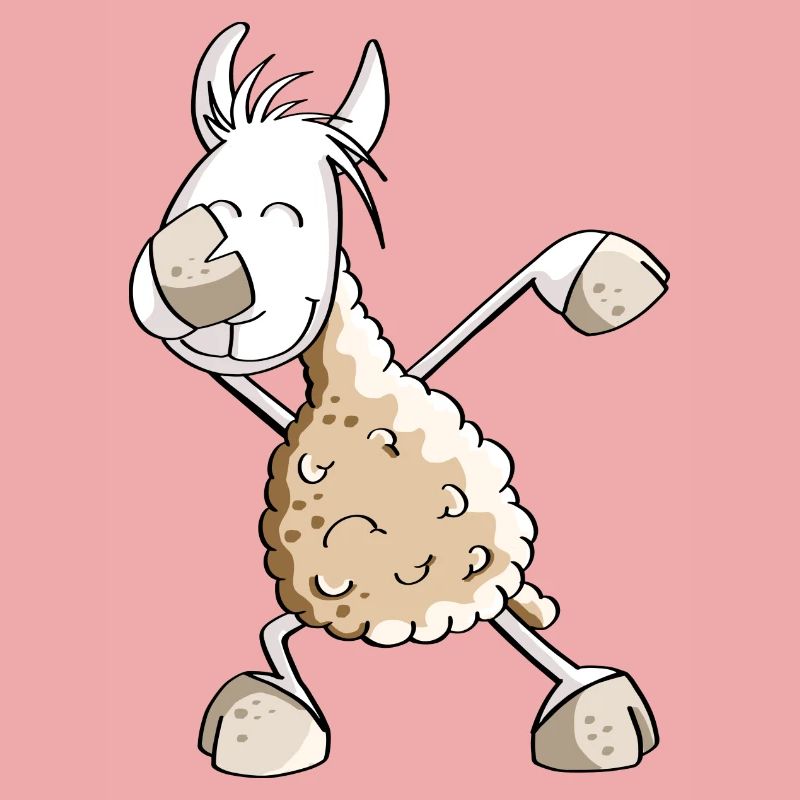 Dab Dance Lama - Dabbing Alpaca - Fun Comic