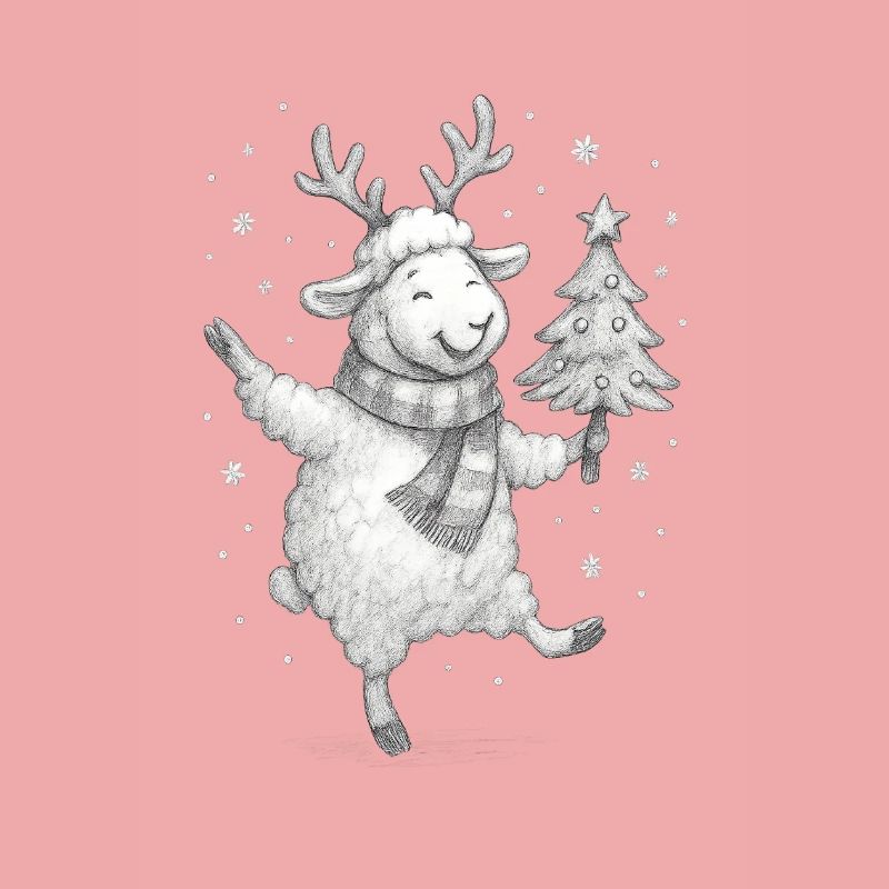 Winter Joy Reindeer Sheep