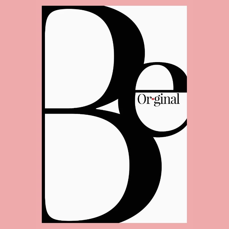 Soyez original – Conception typographique minimaliste