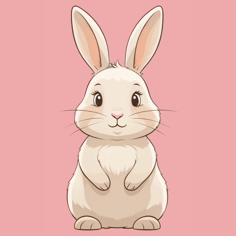 Illustration de dessin animé de lapins mignons