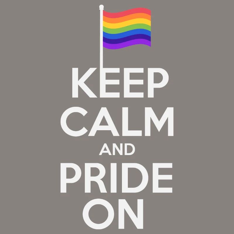 Keep Calm Pride On Rainbow Flag Design