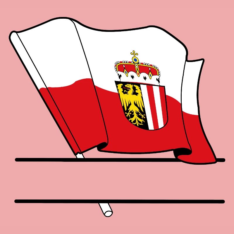 Upper Austria Flag – Text Space