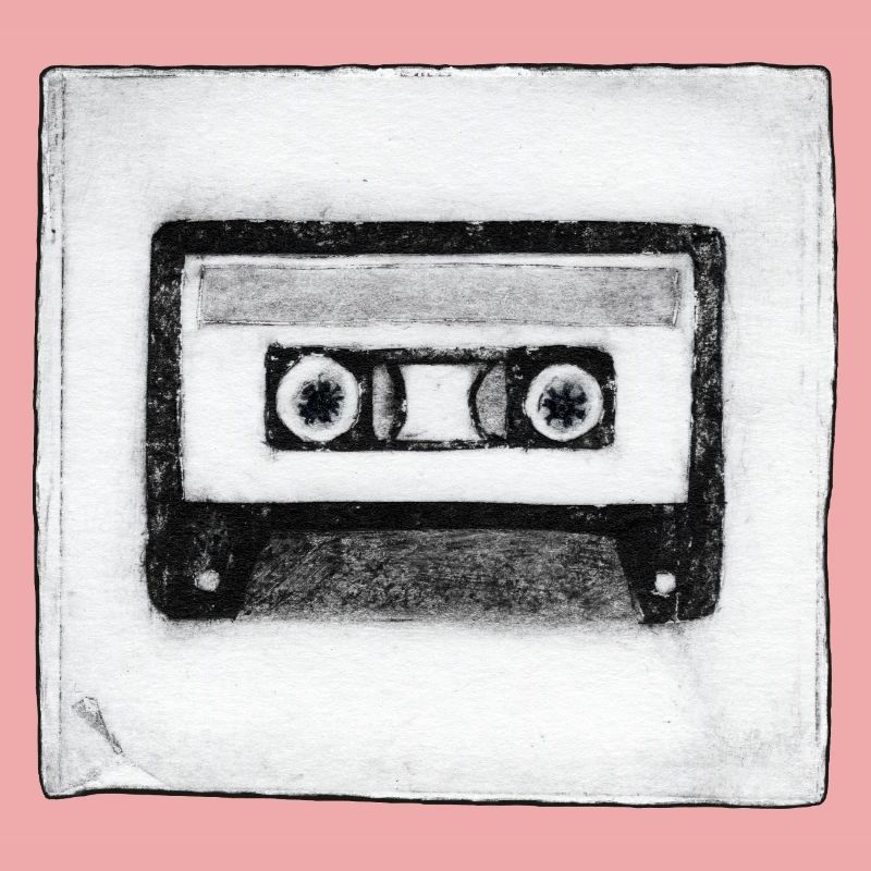 Cassette - hand carved artwork
