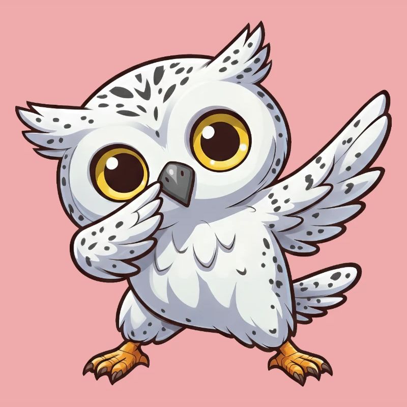 Coole Schneeeule Dabbing Kids Eule Dab
