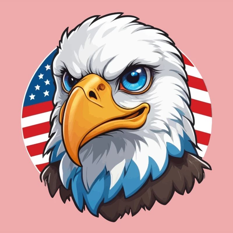 Drapeau des États-Unis Eaglehead Bald Eagle