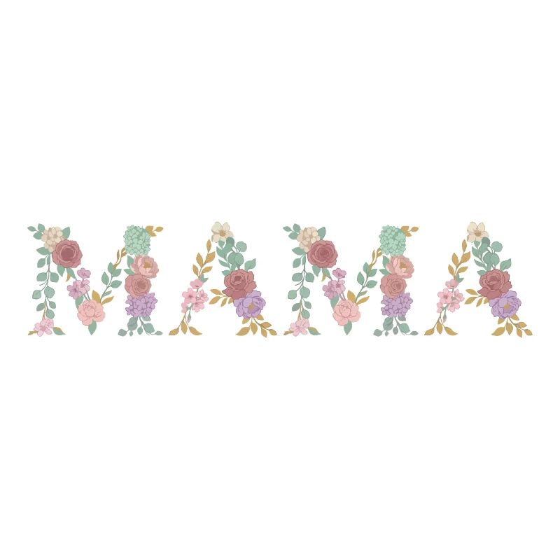 Mama Blumen Floral Schrift Beste Mutter Muttertag
