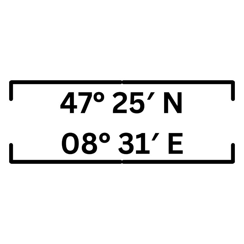 Coordinates District 11 Zurich Minimalist