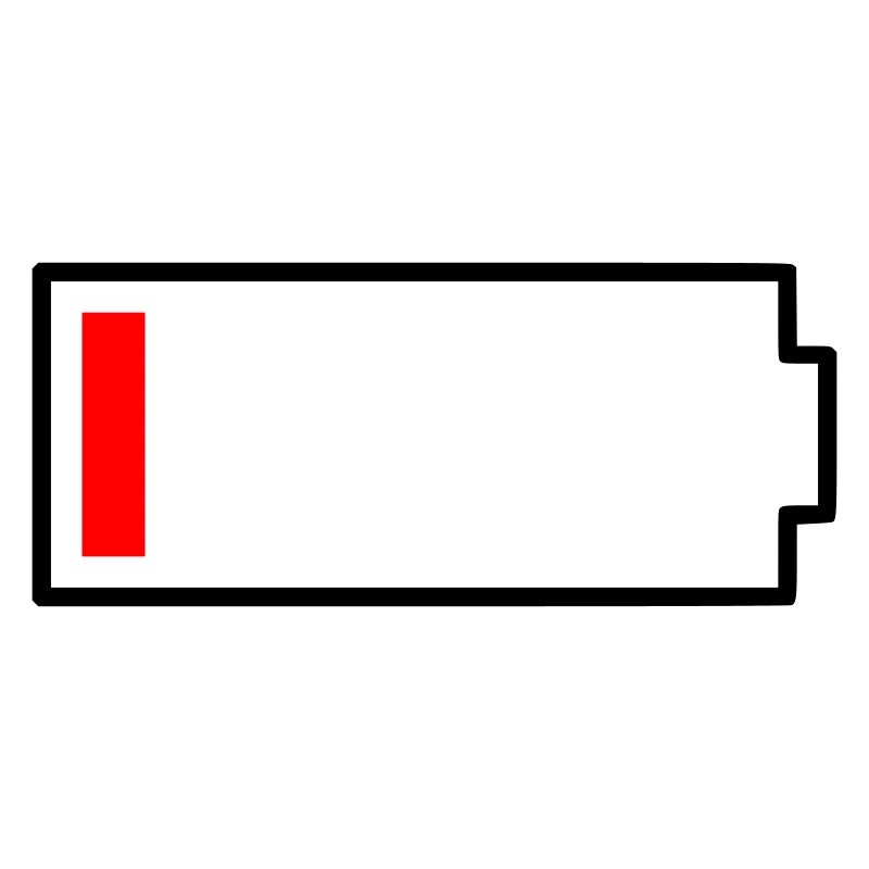 Battery Empty Icon | Funny statement for tired