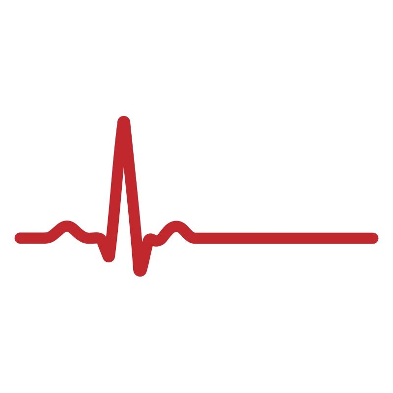 Red Ecg Line Icon 