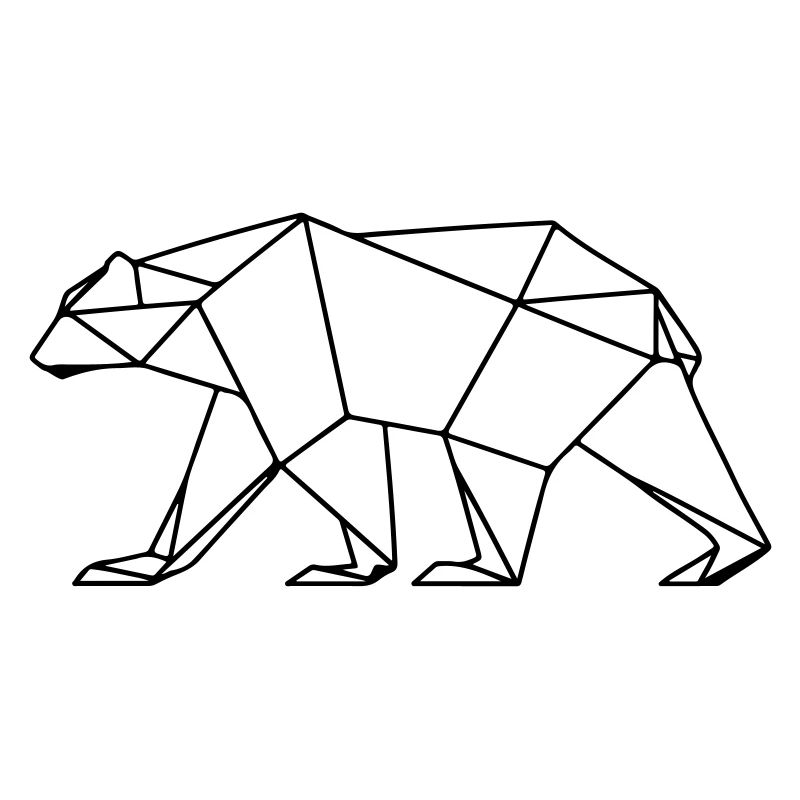 Polar Bär Polygon Eisbär Symbol