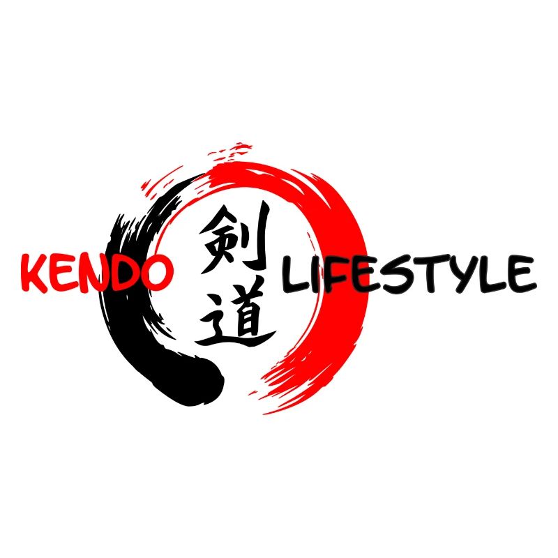 Kendo Japanese script in enso zen circle