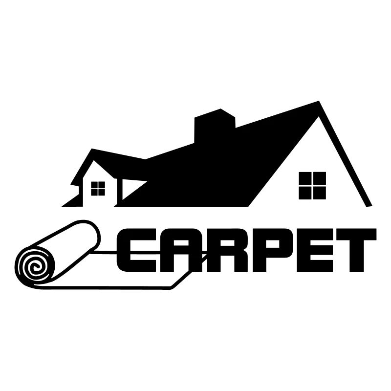 Carpet rolls logo with house