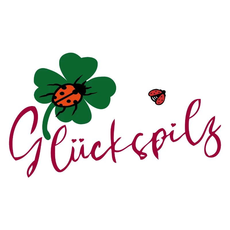 Lucky mushroom, cloverleaf, ladybug