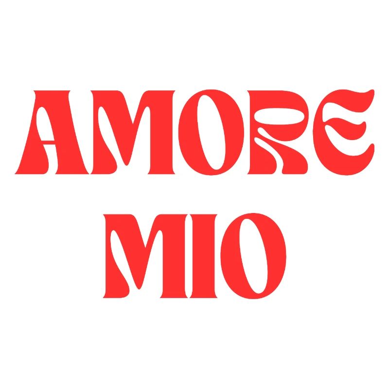 Amore Mio – Bold Red Typography Design