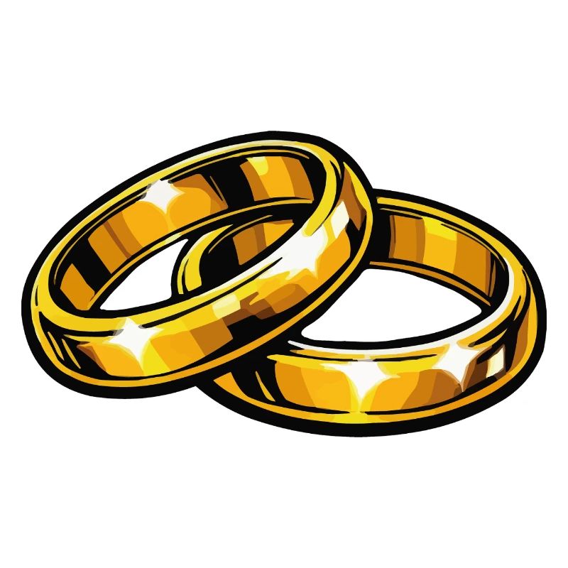 Goldene Eheringe Ewigkeitssymbol