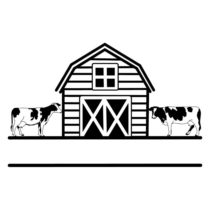 Farm cows monogram