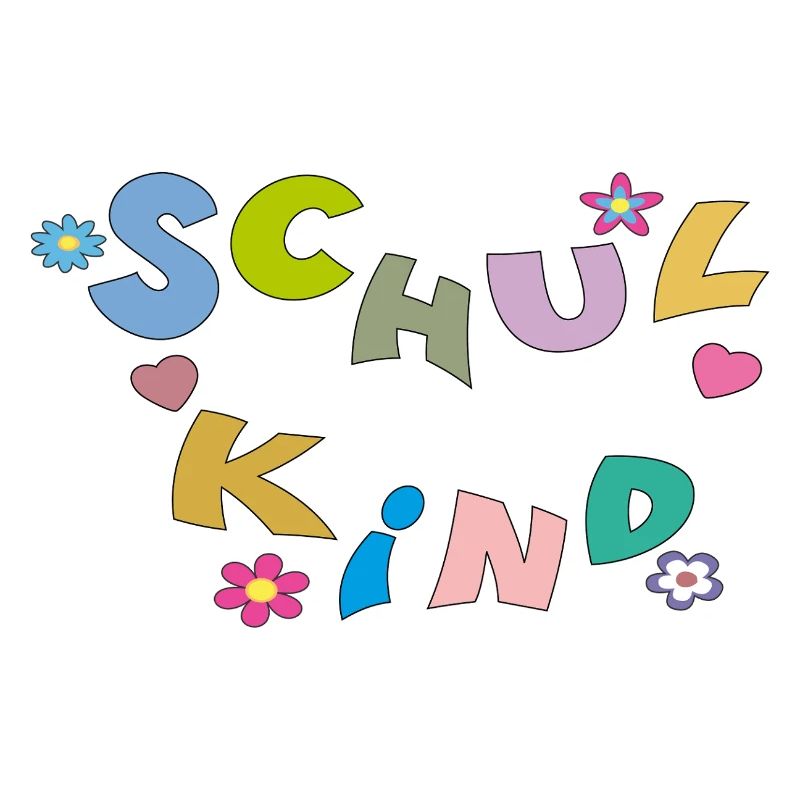 Bunte Schulkind Buchstaben