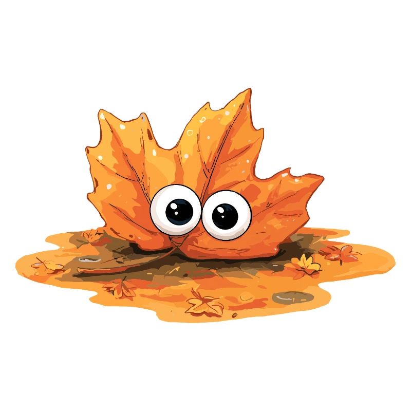 Herbstblatt mit Augen Kuschelheld