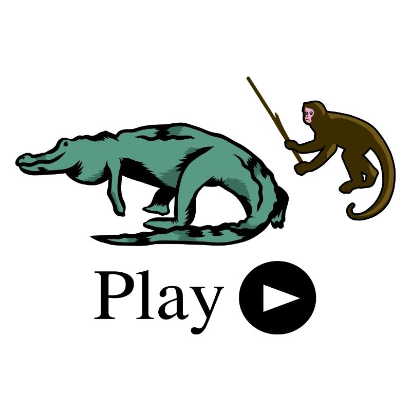 Singe et crocodile