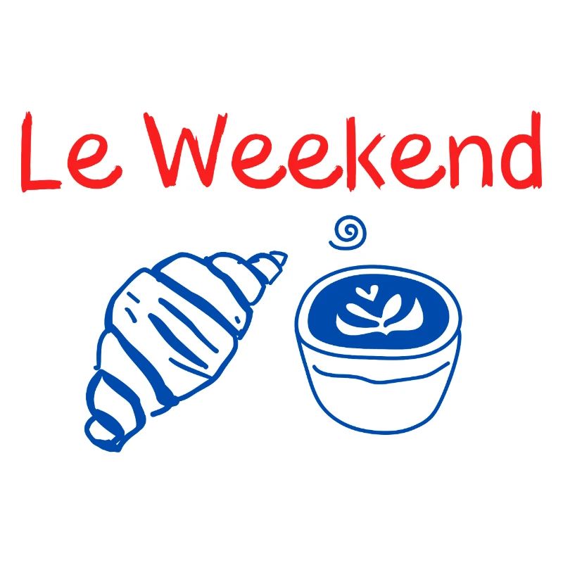 Das Croissant-und-Blaue-Kaffee-Wochenende