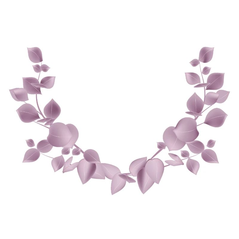 Delicate eucalyptus branches in dusky pink illustration