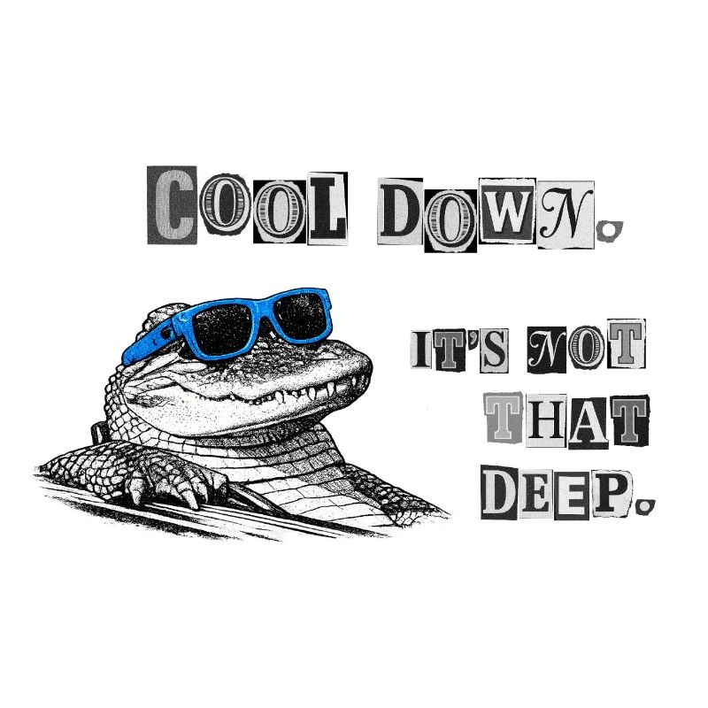 Cool Down – It's Not That Deep Crocodile Meme