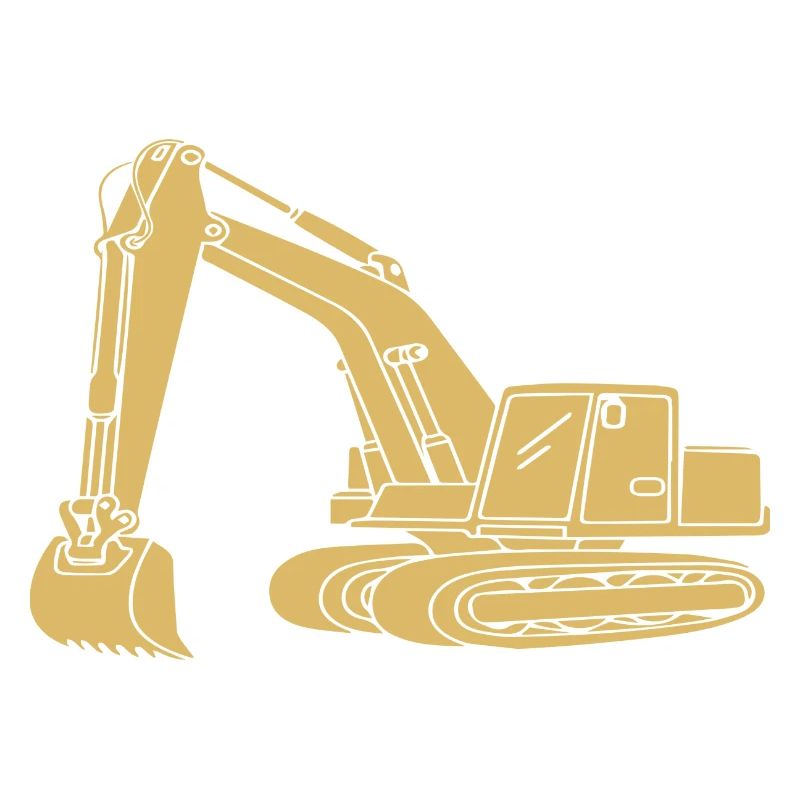 Excavator Driver Silhouette - Construction Equipment Operator