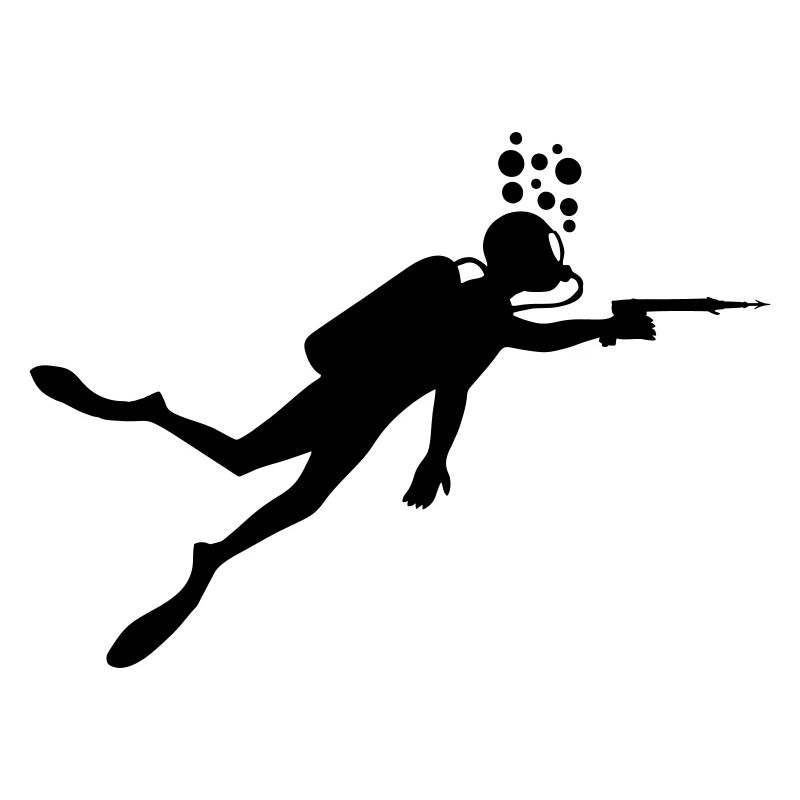 Diver with speargun